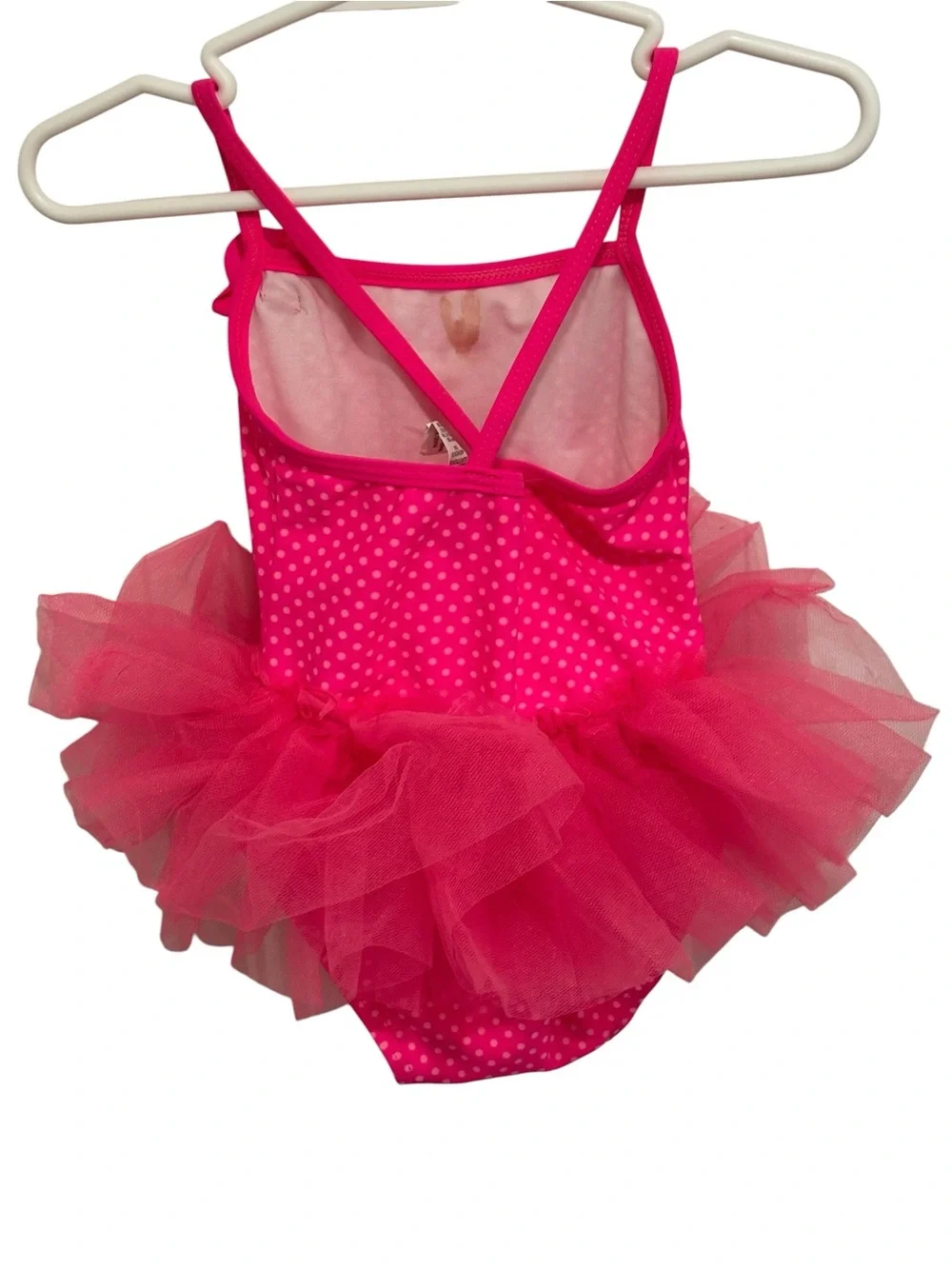2 One-piece Pink Ruffle Tutu One-Piece Swim Suits infant size 18 months
